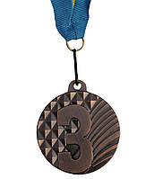 Спортивная награда медаль с лентой d=50 мм (3 место бронза) 5200-12