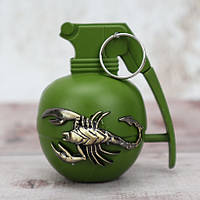 Зажигалка граната металл Скорпион зеленая Хороший подарок мужчине (Оригинальные фото)