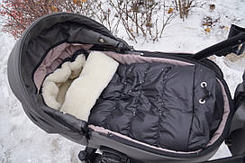 Конверт зимовий Baby Comfort подовжений у коляску/сані плащівка чорний