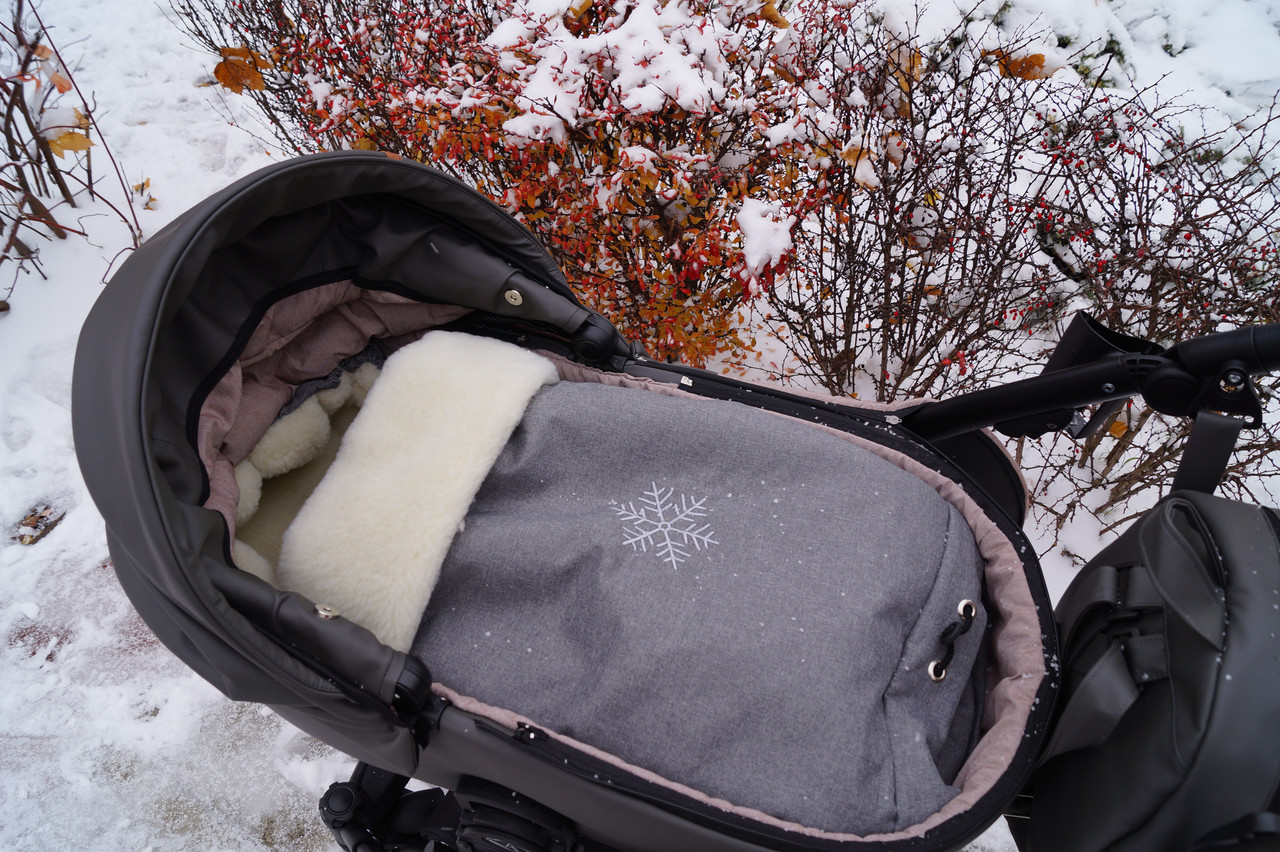 Конверт зимовий Baby Comfort подовжений у коляску/сані сірий