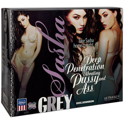 Мастурбатор з вібрацією Doc Johnson Sasha Grey ULTRASKYN Deep Penetration Vibrating Pussy & Ass, фото 2