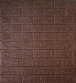 Самоклеюча декоративна 3D панель під цеглу темний шоколад 700x770x4 мм