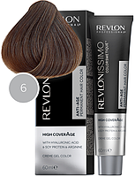 Стойкая краска для седых волос 6 Тёмный блондин Revlonissimo High Coverage Revlon, 60 мл