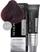 Стойкая краска для седых волос 4.25 Шоколадно-коричневый Revlonissimo High Coverage Revlon, 60 мл