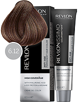 Стойкая краска для седых волос 6.12 Темный морозный блондин Revlonissimo High Coverage Revlon, 60 мл