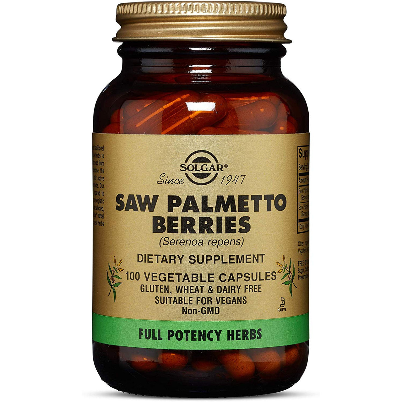 Екстракт пальми сереноа Solgar Saw Palmetto Berries 100 Vegetable Capsules
