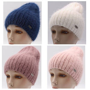 Жіноча зимова шапка з ангорою і флісовою підкладкою для стилю і тепла універсальний розмір