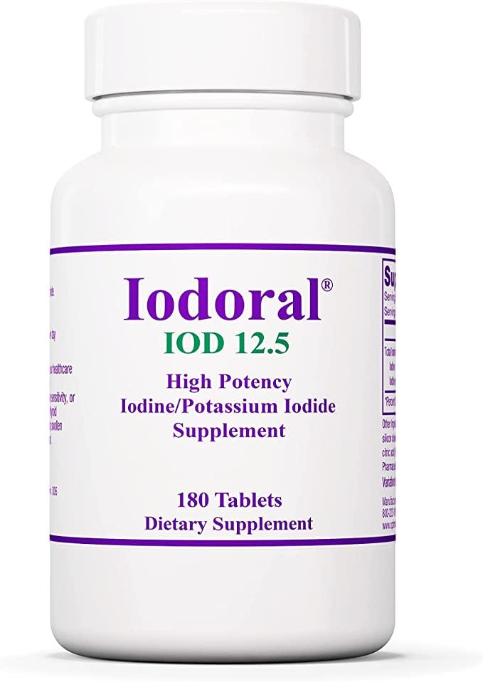 Optimox Iodoral/ Йодорал йод 12,5 мг 180 таблеток BX337