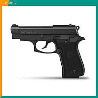 Пістолет стартовий Retay 84FS Beretta 84 сигнально-шумовий пугач під холостий патрон чорний (R630100B) Ретай Беретта 84
