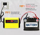 Зарядний пристрій intelligent 12V/2A для автомобільних акумуляторів (універсальний), фото 2