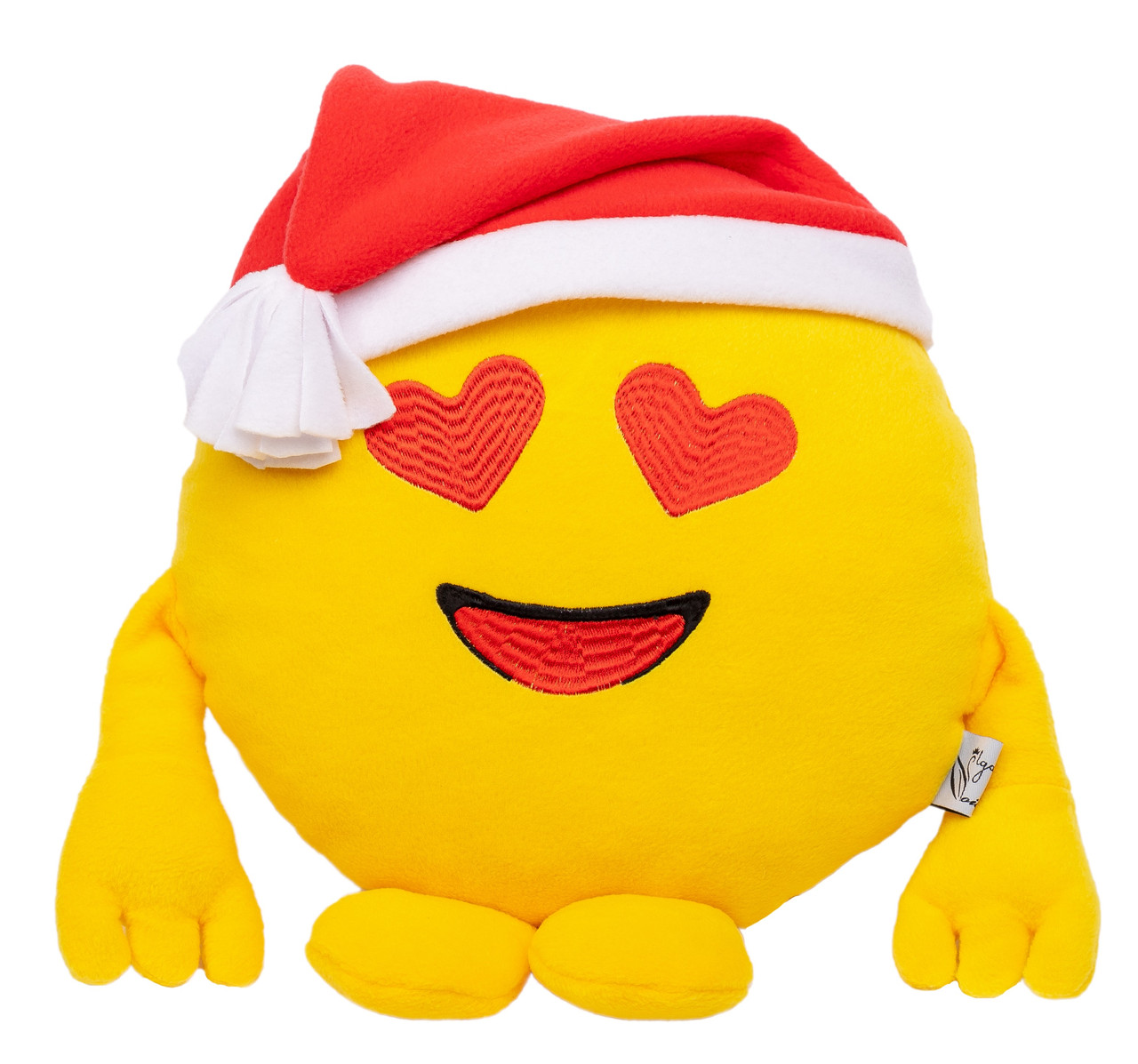 Подушка в подарунок м'яка іграшка оригінальна обіймашка новорічна емодзі смайлик Закоханий Olga Voichenko