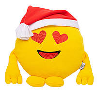 Подушка подарочная мягкая игрушка оригинальная обнимашка новогодняя эмодзи смайлик Влюбленный