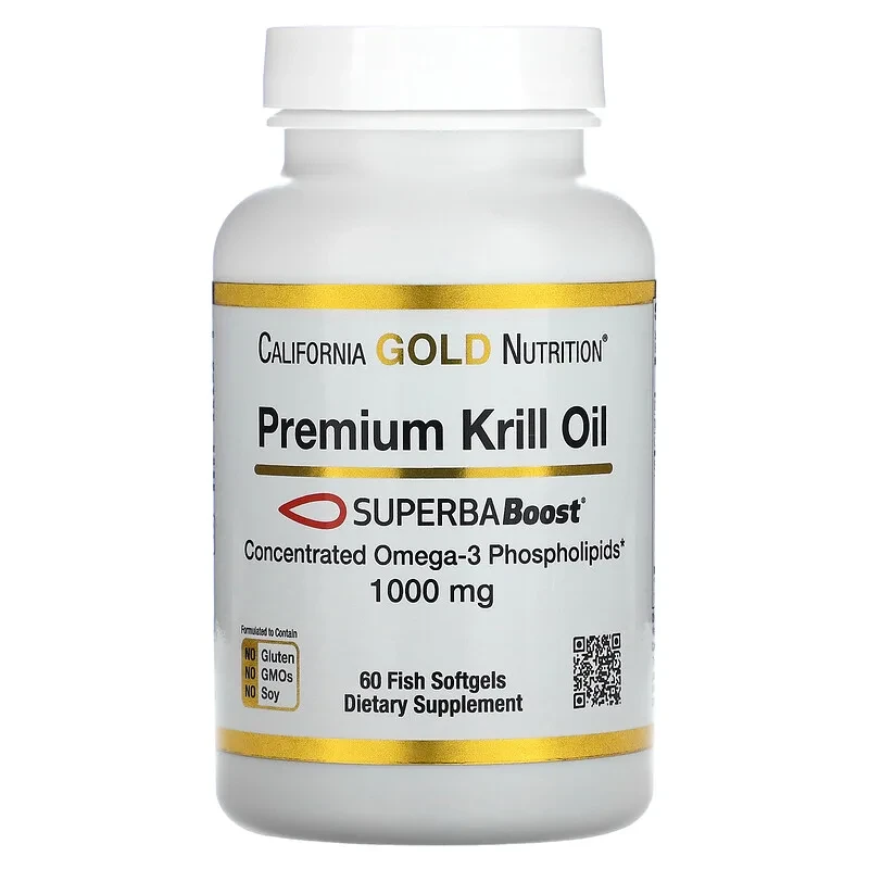 California Gold Nutrition, SUPERBABoost®, олія криля преміальної якості, 1000 мг, 60 капсул