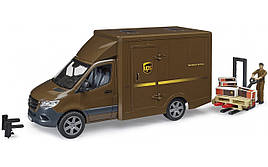 Іграшка Bruder Mercedes Sprinter фургон UPS з навантажувачем та водієм 1:16 (02678)
