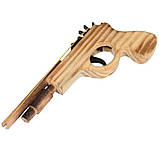 Дерев'яний пістолет, що стріляє гумками, фото 2