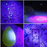 Ультрафіолетовий ліхтарик 365 нм, 5W, фото 3