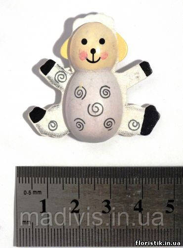 Купить Барашек деревянный на липучке, цена 10 ₴ — Prom.ua (ID#284431358)