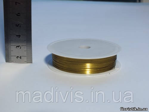 Дріт флористий 0,4 мм. золота, 20 м.