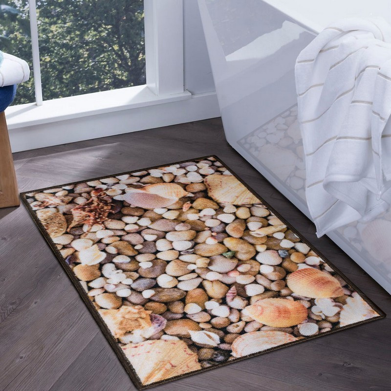 Килимок у ванну кімнату MAC Carpet Print 203В 57х90 см Бежевий