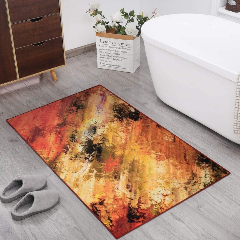 Килимок у ванну кімнату MAC Carpet Print 215В 100х150 см  Помаранчевий