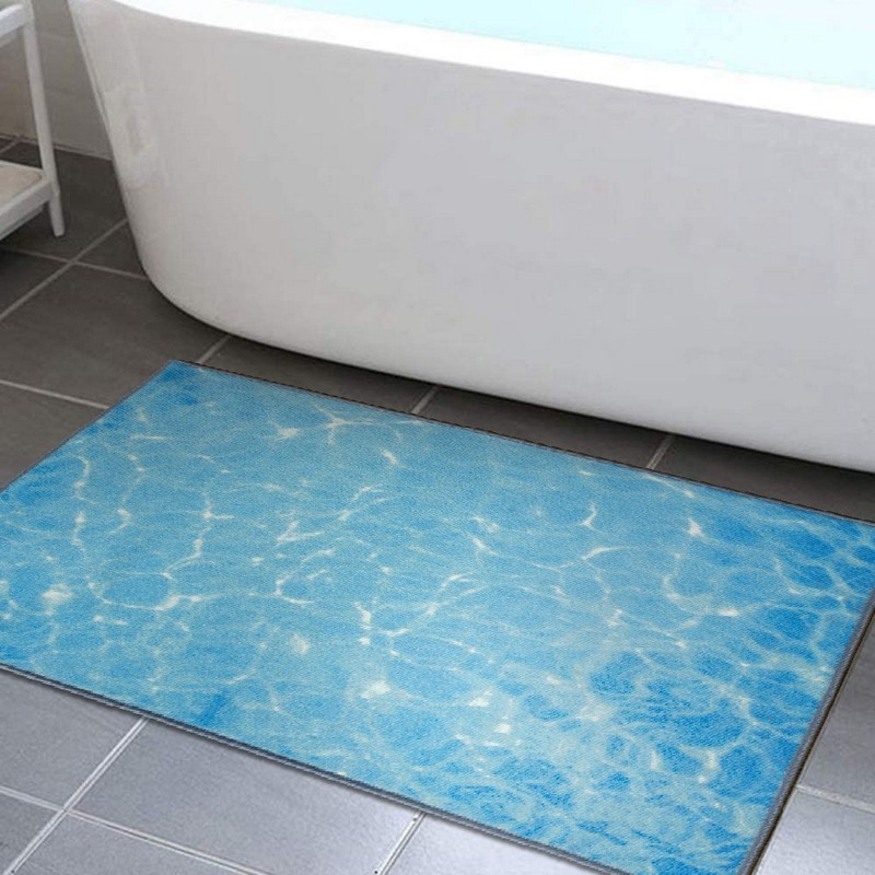 Килимок у ванну кімнату MAC Carpet Print 281В 57х90 см Блакитний