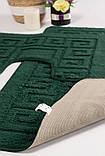 Набір килимків у ванну кімнату Confetti Ethnic Hunter Green 60х100 та 60х50 см Темно-Зелений, фото 2