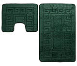 Набір килимків у ванну кімнату Confetti Ethnic Hunter Green 60х100 та 60х50 см Темно-Зелений, фото 4