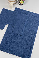 Набор ковриков в ванную комнату Confetti Unimax D.Blue 60х100 и 60х50 Темно-синий