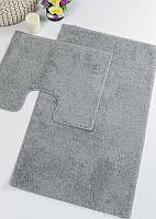 Набор ковриков в ванную комнату Confetti Unimax Platinum 60х100 и 60х50 см Серый