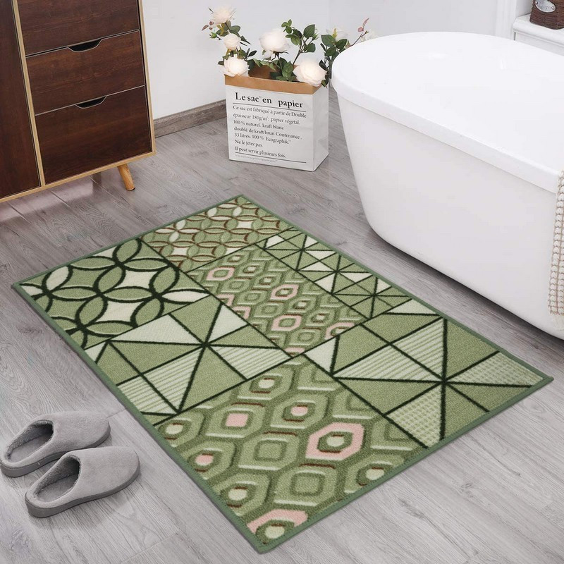 Килимок у ванну кімнату MAC Carpet Taba 331В 50х80 см Оливковий