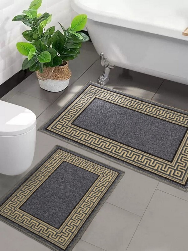 Набір килимків для ванної та туалету MAC Carpet Taba 222П-2 Сірий 50х80 та 40х60 см