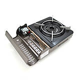 Портативна газова плита Aorcamp CK-505, під газові балони бутан і пропан-бутан, Black, Case, фото 2
