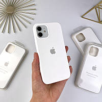 Силиконовый чехол на Айфон 12 / 12 Про с закрытым низом | Case for iPhone 12 / 12 Pro White (9)
