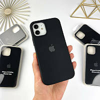 Силиконовый чехол на Айфон 12 / 12 Про с закрытым низом | Case for iPhone 12 / 12 Pro Black (18)