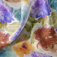 Ткань портьерная с рисунком Акварель V-11A фіолет, Акварель