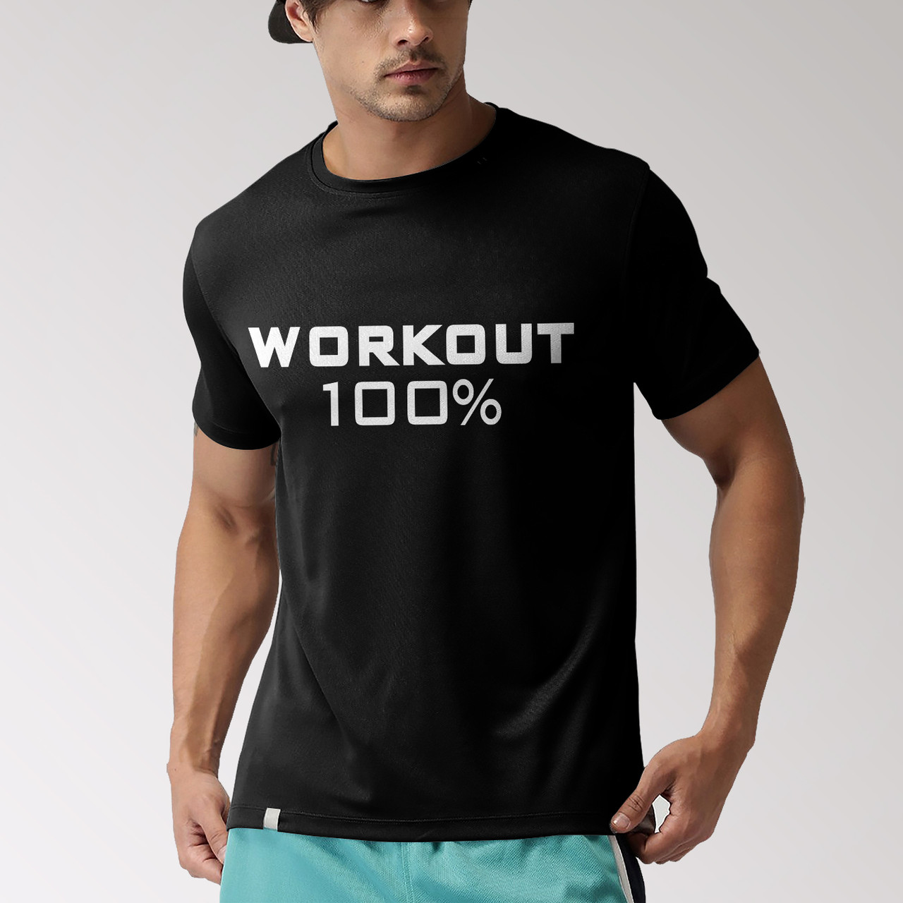 Футболка Workout 100% (чорна s-xL)