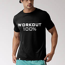 Футболка Workout 100% (чорна s-xL)