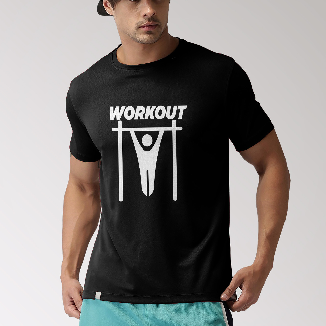 Футболка Workout вис на турніку (чорна s-xL)