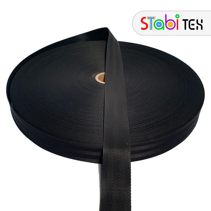 Стрічка 40мм ремінна нейлон Ялинка (100м) Чорний, фото 1