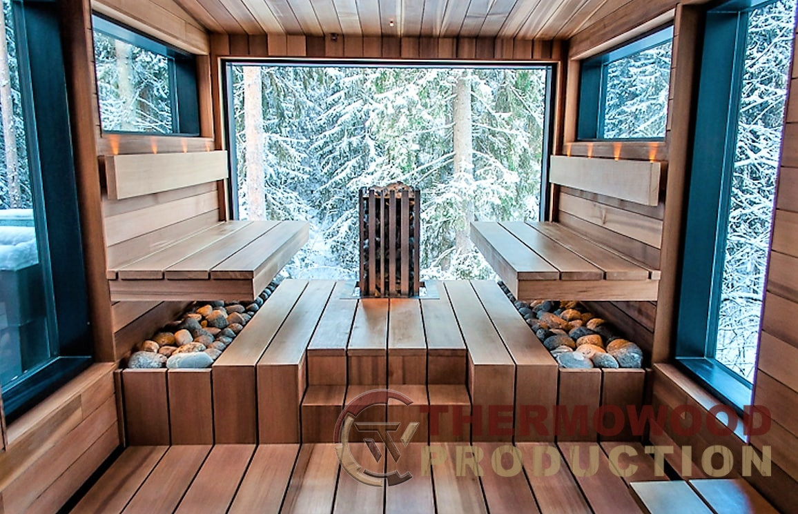 🌳 Современные модульные сауны и бани с панорамными окнами, Moderne ...