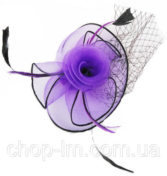 Вуалетка "Троянда" бузкова