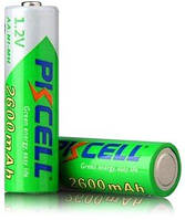 Акумулятор PKCEL 1.2V AA 2000mAh NiMH Rechargeable Battery, ціна за 2 штуки