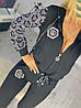 Стильний жіночий костюм Ferri Ferrucci чорного кольору зі стразами (трикотаж двунитка Туреччина), фото 5