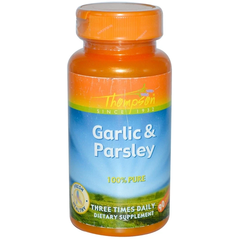 Часник & петрушка, Garlic & Parsley, Thompson Garlic & Parsley, 90 Capsules
