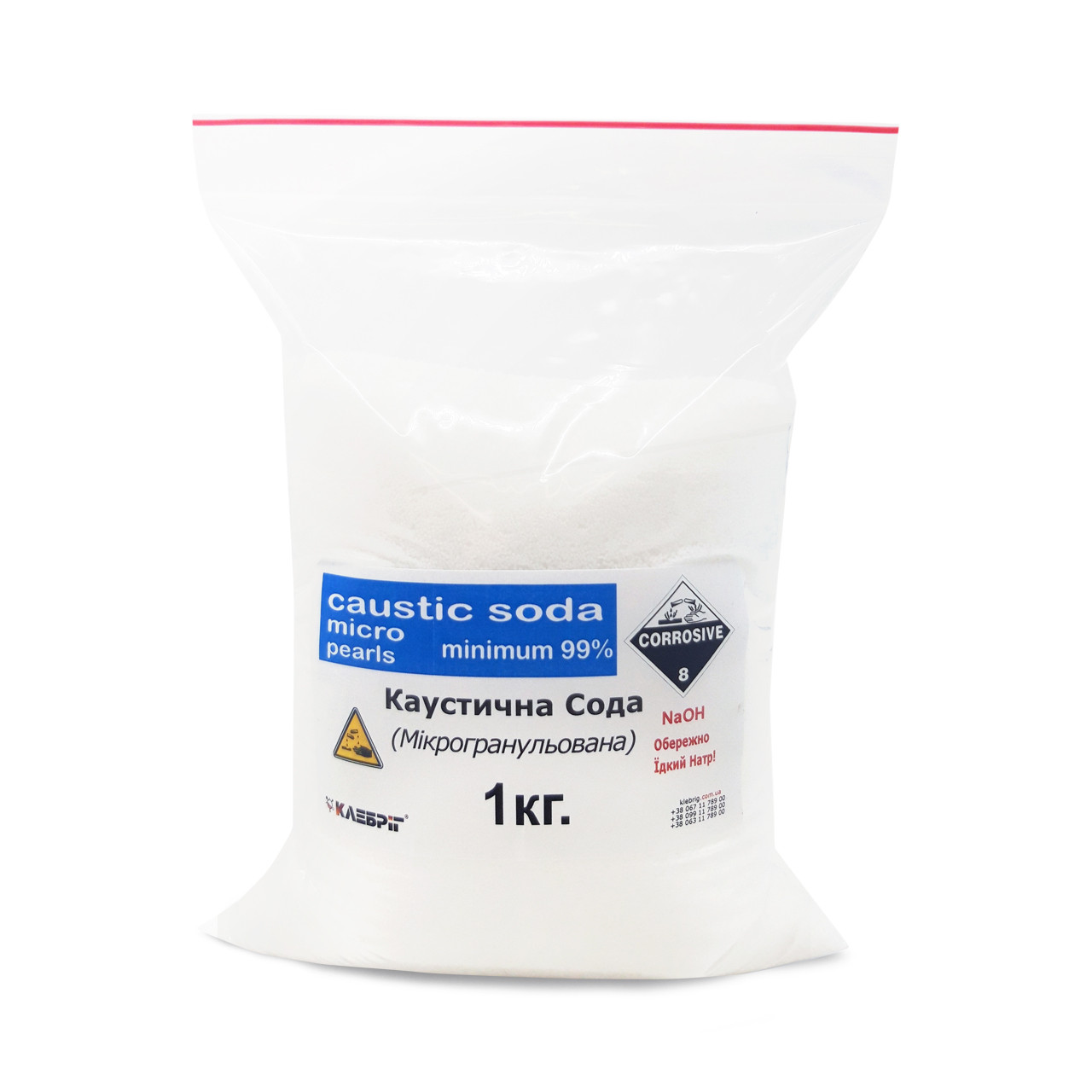 Каустическая Сода Klebrig 1кг, цена 148 грн — Prom.ua (ID#902982226)
