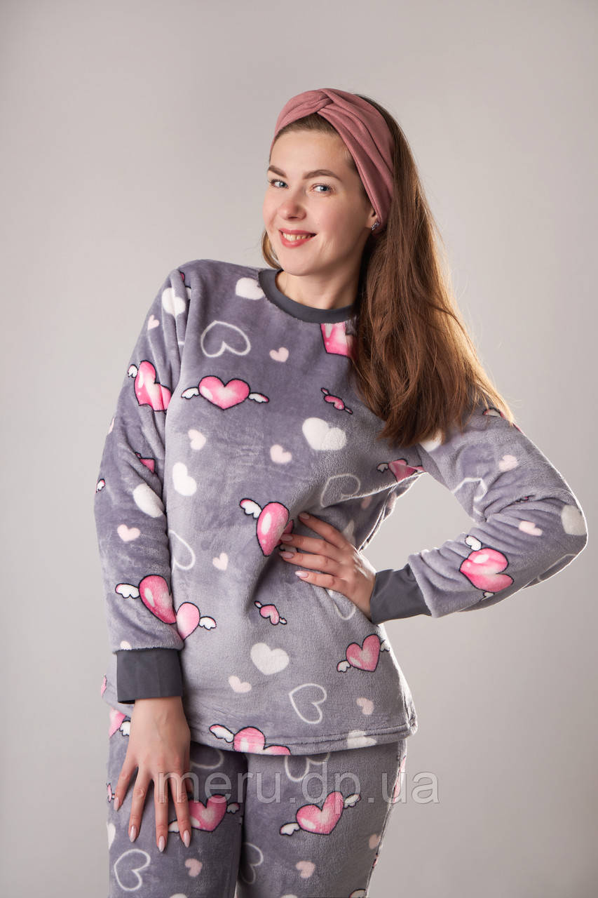 Тепла жіноча піжама, розмір 46-52, виробництво Україна