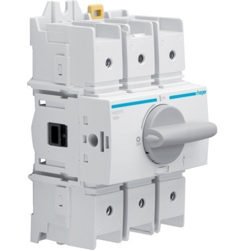 Вимикач навантаження поворотний 3 полюси 400/690V 100А 4,5 м HAD310 Hager, фото 1