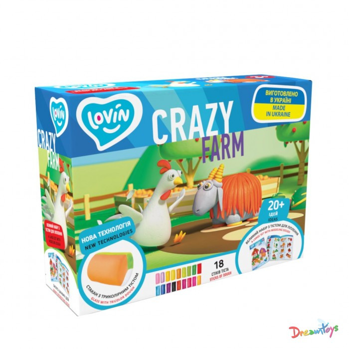 Набір для ліплення з тістом Crazy Farm