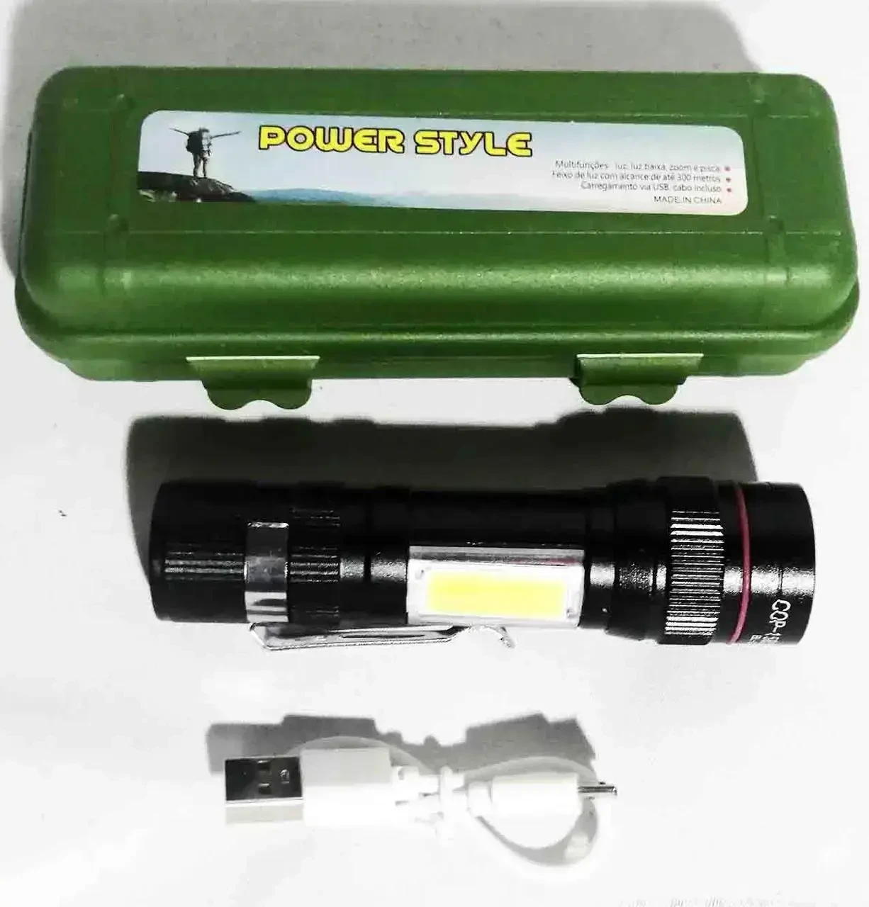 Ручний потужний ліхтар акумуляторний із бічною підсвіткою Police BL 511 P50 COB світлодіод