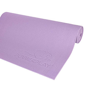 Килимок для йоги та фітнесу PowerPlay 4010 PVC Yoga Mat Лавандовий (173*61*0.6)